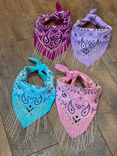 "More rhinestone fringe bandanas available here: https://www.etsy.com/shop/aMAYSEingDesignCo How adorable are these handmade bandanas? The perfect accessory for a night out, a concert, trip to Nashville, bachelorette party, or just everyday.  The fringe is super lightweight and dainty. I designed them with a smaller amount of rhinestone fridge then others you may see to keep them classy and not so gawdy. Just the perfect amount of bling! This allows you to dress them up with a blazer or denim jacket, or rock them with a t-shirt and cutoff shorts.  * 4.7\" Rhinestone Fringe (Real, Not Plastic) * Attached with commercial grade no sew adhesive AND hand sewn for added strength * 100% Cotton * Approximately 22\"x22\" * Bandana is NOT pre-washed/dried * Colors may vary slightly due to lighting Nashville Bachelorette Party Bandanas, Bachelorette Party Bandana, Rhine Stone Bandana, Pink Bandana Party Cowgirl Birthday, Country Party Accessories, Disco Cowgirl Bachelorette Purple, Rhinestone Fringe Bandana, Western Theme Party Decorating Ideas, Rave Cowgirl