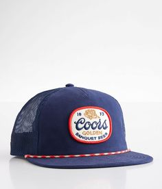 American Needle Coors Banquet Trucker Hat - Blue , Men's Navy Embroidered patch snapback hat One size fits most. Shell: 100% Cotton. Contrast: 100% Polyester. Apparel & Accessories > Clothing Accessories > Hats Navy Snapback Trucker Hat For Summer, Blue Fitted Hat With Logo Patch And Flat Bill, Navy Trucker Snapback Hat With Flat Brim, Navy Hat With Embroidered Logo And Flat Brim, Blue Flat Bill Fitted Hat With Logo Patch, Navy Flat Brim Hat With Embroidered Logo, Blue Snapback Hat With Logo For Baseball Season, Blue Snapback Hat With Logo Patch, Navy Snapback Hat For Summer