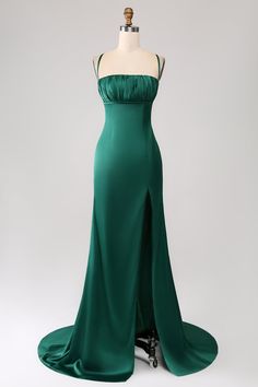 Fabric : Polyester. The fabric is comfortable for skin.   Package Contents : 1x Women Dress.   Occasion : Whether you are dressing it for a wedding party, prom, evening party or any other occasions, this party dress will be your lovely partner. Dark Green Ball Gown, Dark Green Long Dress, Dark Green Prom Dress, Dark Green Prom Dresses, Green Ball Gown, Spaghetti Strap Bridesmaids Dresses, Green Clothing, Long Green Dress, Lovely Partner