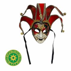 Masks for saints, decorations, thrones, ceremonies, oya, etc. large 17" and you can bend them and arrange them to your liking, with bells on the tip, choose between different colors. Red Costume Accessories For Mardi Gras, Masquerade Mask Full Face, Mardi Gras Ball, Jester Mask, Masks Halloween, Venetian Masquerade Masks, Venice Mask, Halloween Ball, Clown Mask