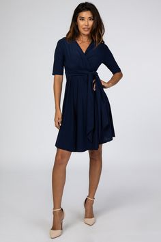 Details A solid nursing dress featuring a self-tie waist, short sleeves and a wrap v-neckline. Content + Care 95% Polyester 5% Spandex Machine Wash Cold, With Like Colors, Gentle Cycle, No Bleach, Tumble Dry Low Import Size + Fit Length: 36" Sleeve Length: 6" Measured From: Small Product Code: 68905 Model Stats: Height: 5'7" Bust: 32" Hips: 34.5" Wearing Size: Small Nursing Dress, Pink Blush Maternity, School Fashion, Waist Tie, Everyday Fashion, Blush Pink, Trendy Outfits, Nursing, Shirt Dress