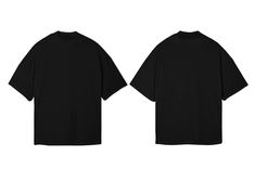 Elevate your fashion endeavors with our meticulously crafted Black Oversize Mock Neck Tee Mock-up, tailored exclusively for fashion designers and clothing brand owners. This realistic mock-up, thoughtfully created using Adobe Photoshop compatibility, seamlessly integrates into your design process. Personalize and customize these fashion-forward vectors to align perfectly with your brand's unique vision. Share your mock-ups on social media for instant feedback and potential pre-orders, gaining va Black T Shirt Oversized Mockup, Oversized Tshirt Mockup Front And Back, T Shirt Mockup Front And Back, T Shirt Design Mockup, Mock Ups Design, Oversized T Shirt Template, Black Tshirt Front And Back, Graphic Design For Clothing, Mockup Tshirt Black