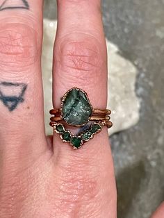 Engagement Ring Boho, Engagement Ring Raw, Boho Engagement Ring, Boho Engagement, Raw Emerald, Emerald Rings, Alternative Engagement Ring, Ring Birthstone, Stone Engagement Ring