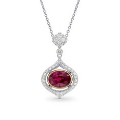 Red oval cut ruby with diamond necklace pendant gold lady jewelry Oval Platinum Necklace With 17 Jewels, Gia Certified Yellow Gold Necklace For Formal Occasions, Formal Oval Diamond Cut Necklace, Dazzling Platinum Oval Necklaces, Formal Yellow Gold Gia Certified Necklace, Formal Oval Diamond Cut Necklaces, Classic Oval Diamond Necklace With 17 Jewels, Exquisite Oval Diamond Necklaces, Luxury Platinum Oval Necklace