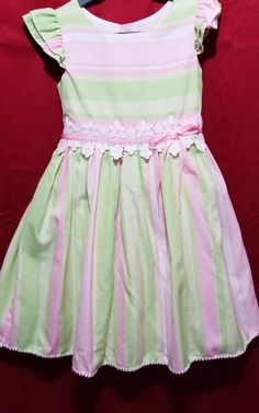 Girl's Rare Edition Sleeveless Dress Nwot Size 6x Pastel Colors Easter Style Easter Fashion, Kids' Dresses, Pastel Colors, Pink And Green, Sleeveless Dress, Casual Dresses, Girls Dresses, Easter, Pastel