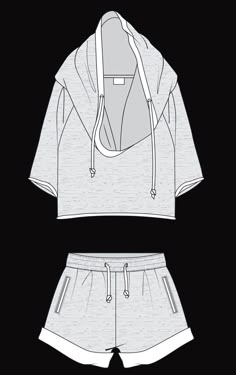 the front and back view of a short - sleeved t - shirt and shorts