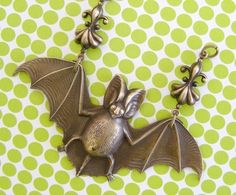 Bat Handmade Bronze Costume Jewelry Necklace, Bronze Handmade Costume Jewelry Necklace, Handmade Bronze Costume Jewelry, Antique Handmade Dangle Jewelry, Handmade Antique Jewelry Gift, Handmade Bronze Necklaces For Wedding, Handmade Copper Necklace For Wedding, Whimsical Handmade Gold Jewelry, Vintage Bronze Jewelry For Crafting