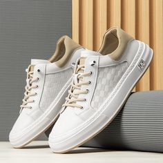 GE231 Men's Leather Flats Vulcanized Casual Sneakers Shoes | Touchy Style Skateboarding Fashion, Skateboard Fashion, Shoes Men Sneakers, Mens Office, Casual Shoes Men, White Leather Shoes, Shoes Box, Mens Shoes Casual Sneakers