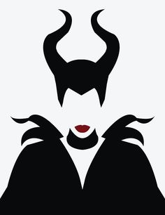 an image of a woman's face with horns on her head and red lips