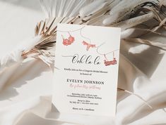 This Lingerie Bridal Shower Invitation Template is fully editable and features watercolor lingerie and a script font. You can print it out or send it as a text message. Edit all wording, font, font color, and the background color to match your event style. 🔆 𝐃𝐄𝐌𝐎: Copy and paste the link below into a new Browser Tab/Window: https://www.corjl.com/d/300BAG * Desktop editing is recommended! On a mobile device, you are limited to only replacing the text and replacing images. 𝐖𝐇𝐀𝐓 𝐘𝐎𝐔 𝐖? Lingerie Party Invitations, Lingerie Bridal Shower Invitations, Bridal Lingerie Shower, Lingerie Bridal Shower, Lingerie Shower Invitations, Panty Party, Hens Party Invitations, Lingerie Bridal, Lingerie Shower