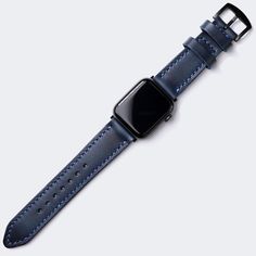 Handcrafted leather band for Apple Watch Series SE, 6, 5, 4, 3 & 2. It includes the proper interchangeable adapter and buckle. You can choose silver or black coated adapter to match your Apple Watch model. COMPATIBILITY: The leather straps are compatible with 44mm, 42mm, 40mm and 38mm Apple Watch models. Modern Blue Rectangular Watch Accessories, Classic Blue Rectangular Watch Accessories, Adjustable Leather Watch Bands For Business, Business Leather Apple Watch Band, Leather Apple Watch Band For Everyday Use, Leather Watch Bands With Adjustable Strap, Rectangular, Leather Watch With Bracelet Strap And Rectangular Dial, Leather Watch Bands With Adjustable Strap, Leather Watch Band With Adjustable Strap, Rectangular