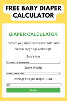 Newborns, infants, or toddlers—no matter the age, our diaper calculator has you covered! Easily estimate how many diapers your baby will need for every stage. Simplify diaper planning! #DiaperingTips #ParentingHacks #BabyCare First Time Parents, Parenting 101, Mom Tips, Baby Hacks