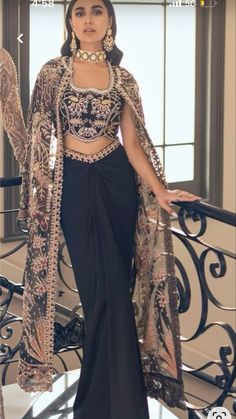 Prom Indian Outfits, Western And Traditional Dress, 2023 Indian Outfits, Dresses For Indian Wedding Guests, Indian Outfits Jumpsuit, Indian Wedding After Party Outfit, Westernized Indian Outfits, Skirt Traditional Outfits, Indian Modern Lehenga