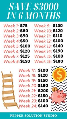 a poster with the words save $ 800 in 6 months and a piggy bank