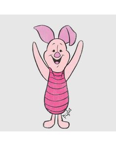 an image of a cartoon character with pink hair and bunny ears, holding her arms in the air