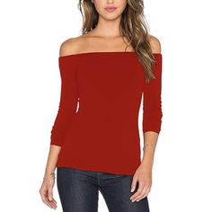 Nwt New York & Company 7th Ave Design Studio Size Xs Red Off Shoulder Top. Measures Flat Approx. 16 Inches Across The Chest And 21 Inches Long. 98% Polyester, 2% Spandex. Similar To The Model Photo. In Great Condition, See Photos. Bundle 3+ Items For 25% Off! New To Poshmark? Sign Up Using Code Sabrina_styles To Get $10 Off Your First Purchase! This Top Is Kept In A Happy Pet Friendly, Smoke Free Home. Thank You! Bin#S34 Red Half Sleeve Tops For Summer, Red Half Sleeve Summer Tops, Red 3/4 Sleeve Top For Summer, Red 3/4 Sleeve Summer Top, Casual Red Half Sleeve Tops, Red Stretch Tops With 3/4 Sleeves, Red 3/4 Sleeve Tops For Spring, Red Fitted Half Sleeve Top, Trendy Fall 3/4 Sleeve Tops