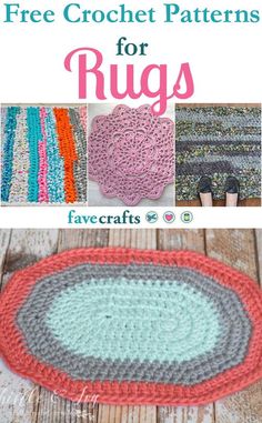 free crochet patterns for rugs with text overlay that reads, free crochet patterns for rugs