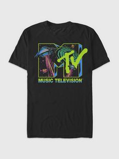 MTV Space Logo Graphic Tee | Gap Gap T-shirt With Letter Print For Streetwear, Gap Graphic Print T-shirt For Streetwear, Gap Graphic Tee With Letter Print, Gap Graphic Print T-shirt, Gap Graphic Tee With Graphic Print, Space Logo, Early 2000s, Women's Summer Fashion, Logo Graphic