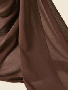 Brown Casual   Chiffon Plain Scarf Embellished   Women Accessories Brown Chiffon Hijab, Brown Stuff, Brown Hijab, Hijab Colors, Dress Organza, Brown Shawl, Outer Dress, Alhumdulillah Quotes, Brown Scarf