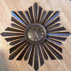 a clock that is sitting on the floor