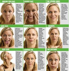 Face yoga?! Exercising your face muscles tightens, tones and, according to practitioners, combats aging. Botox Results, Bells Palsy, Natural Face Lift, Sup Yoga, Petite Section