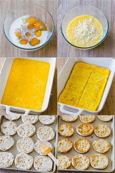 the steps to make cornbread casserole are shown