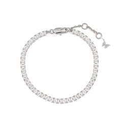 Experience the epitome of elegance with Adina Eden's CZ Tennis Bracelet, featuring an array of radiant CZs, each stone meticulously set to dance with your every move. The classic tennis bracelet design takes a modern twist with high-quality craftsmanship and 14K gold plating, ensuring you'll never go unnoticed. Pair it with a complementary set of essential chains or a stack of delicate bangles to fully capture unparalleled sophistication. Product Details Made from Brass 14K Gold Plated Clear CZ Adjustable Tennis Bracelet For Everyday Luxury, Modern Diamond White Tennis Bracelet With Jubilee Style, Modern Tennis Bracelet With Diamond Accents For Everyday Luxury, Modern Adjustable Tennis Bracelet With Diamond Accents, Luxury Cubic Zirconia Tennis Bracelet, Modern Diamond White Jubilee Tennis Bracelet, Timeless Tennis Bracelet With Jubilee Style In Cubic Zirconia, Luxury Cubic Zirconia Tennis Bracelet With Solid Link Construction, Timeless Cubic Zirconia Tennis Bracelet