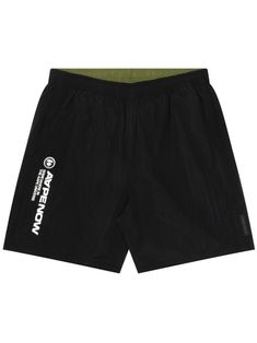 Functional Shorts With Elastic Waistband For Streetwear, Black Logo Print Shorts, Casual Black Shorts With Logo Print, Logo Print Short Bottoms For Streetwear, Short Bottoms With Logo Print For Streetwear, Casual Logo Print Shorts For Streetwear, Summer Streetwear Shorts With Logo Print, Casual Streetwear Shorts With Logo Print, Athleisure Athletic Shorts With Side Pockets For Streetwear