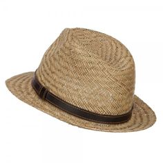 Fitted Brown Straw Hat, Casual Fitted Woven Hat, Fitted Brown Straw Sun Hat, Toquilla Straw Fedora With Short Brim, Natural Fedora With Short Brim, One Size, Casual Fitted Straw Hat, Casual Fitted Straw Hat Bands, Fitted Casual Straw Hat Bands, Casual Adjustable Natural Hat