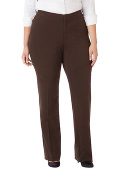 We measured thousands of real Catherines customers to develop Right Fit, the pant designed for two body shapes. If you're fullest at the hip, Curvy is your Right Fit. Polished, comfortable and slimming, this classic pant goes from work to weekend and way beyond. Two-way stretch fabric offers ultimate comfort, while the entire pant has a relaxed fit throughout. FABRIC: Our quality two-way stretch fabric gives you a smooth, comfortable fit, while retaining its elasticity and shape. So it moves whe Wedge Dress Shoes, Oversized Furniture, Corporate Fashion, Classic Pants, Womens Scrubs, Sneaker Dress Shoes, Swimsuits For All, Pants Design, Chocolate Ganache