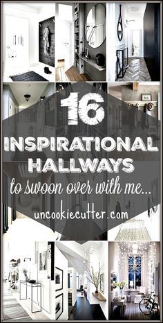 a collage of photos with the words inspirational hallways to show over with me