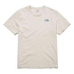 THE NORTH FACE Basic Cotton T-shirt 'Beige' NT7UM20D The North Face Crew Neck Tops For Outdoor, White Crew Neck Top By The North Face, The North Face Shirt, North Face Shirt, Thrift Store Outfits, North Face Shirts, Christmas Clothes, Christmas Outfit, Cotton T Shirt