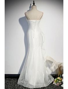 10% off now! graceful white mermaid prom gown with sparkling ruffles online. Sheprom offers formal, party, casual & more style dresses to fit your special occasions. Prom Dresses White, Mermaid Prom Gown, Mermaid Gown Prom, White Mermaid, Evening Dresses Cocktail, Custom Size Dresses, White Tulle, Tulle Prom Dress, White Sleeveless