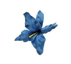 a blue flower on a white background