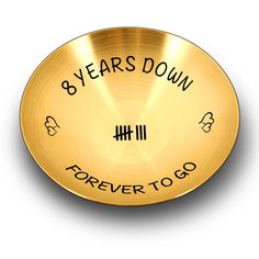 PRICES MAY VARY. ❤【8 year anniversary bronze gifts for him her】-- Still hunting a 8-year anniversary gift that will wow your couple?This 8th anniversary jewelry dish is made of stainless steel and cleraly engraved with "8 years down, forever to go",an amazing anniversary gift to surprise him/her.The marking of 8 (卌 |||) and design of the hearts make a great personalized 8th anniversary gifts for couples.Great 8year wedding anniversary gift idea for him her,wedding anniversary gifts for wife wify Bronze Anniversary Gifts For Him, 8 Year Anniversary Gift, Happy Anniversary Gifts, Husband Anniversary Gift, 8th Wedding Anniversary Gift, Bronze Anniversary Gifts, Bronze Anniversary, Bronze Gifts, Best Anniversary Gifts