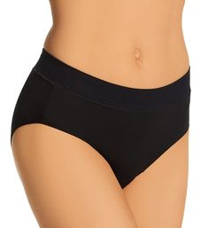 Updated design and fabrics help this panty give you a superior fit with lightweight softness and great coverage without hitting too high on the waist. Made of polyester and spandex. Wide, self-lined stretch fabric waistband is an extra fine-ribbed knit for a comfortable fit. Cotton-like knit microfiber body has the softness of silk and fantastic stretch. Side seams have stitched, extra reinforcement at lower edge for long wear. Narrow, covered elastic at the leg openings maintains fit. Seamless High Waist Seamless Elastic Activewear, Supportive Seamless Cotton Bottoms, Shapewear Bottoms With Contoured Waistband And Stretch, Cotton Seamless Full Coverage Bottoms, Black Elastic Seamless Bottoms, Solid Color Stretch Shapewear Bottoms, Sporty Seamless Elastane Bottoms, Stretch Full Coverage Shapewear Bottoms, Full Coverage Stretch Shapewear Bottoms