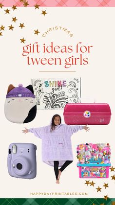 If you’re on the hunt for awesome gifts for your pre-teen or “tween” girl, we’ve got your back! Our list includes some fun + must-haves for this in-between stage. We’ve handpicked these goodies to make your tween’s Christmas extra special. Girly Christmas Gifts, Chistmas Gift, Best Christmas Toys, Christmas Presents For Kids, Girls Gift Guide, Teen Christmas Gifts, Cool Gifts For Teens, Birthday Gifts For Teens, Awesome Gifts