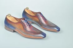 TucciPolo Handmade Luxury Multi-Color Brogue Side Handsewn Mens Italian Leather Oxford Shoes - offering superior comfort and exquisite design. Shop 2018 Tuccipolo Collection of top quality mens Luxury Handmade Italian leather designer Shoes. Leather : Hand polish Italian Leather Sole: Double leather sole Color: Multi-Color This is a made-to-order product. Each pair will be made upon receipt of order and shipped in approximately 15 days. Because our shoes are hand-painted and couture-level creati Multicolor Wingtip Oxfords For Formal Occasions, Multicolor Wingtip Oxfords With Brogue Detailing, Multicolor Leather Oxfords For Formal Occasions, Multicolor Leather Oxfords For Formal Wear, Multicolor Wingtip Oxfords With Leather Sole, Multicolor Wingtip Oxfords With Rubber Sole, Shoes Italy, Italy Dress, Leather Wedding