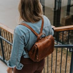 Walker Leather Backpack | Rustic Tan Brown Leather Backpack Purse, Buffalo Jackson, Small Leather Backpack, Leather Briefcase Bag, Vintage Leather Backpack, Cross Body Satchel, Backpack Outfit, Leather Weekender Bag, Brown Leather Backpack