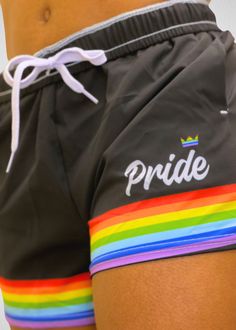 Introducing our Black Rainbow Pride Athletic Shorts, the perfect combination of style and function! Show off your pride while you sweat with our Black Rainbow Pride Athletic Shorts. They're versatile and can be paired with a variety of tops and accessories to complete any athletic look. Celebrate inclusivity and diversity in style with these stylish and functional shorts. • 91% recycled polyester, 9% spandex (fabric composition may vary by 3%)• Fabric weight: 5.13 oz. /yd. ² (174 g/m²)• Four-way stretch moisture-wicking microfiber fabric• Breathable and fast-drying material• UPF50+ protection• Elastic waistband with a flat white drawstring• Mesh side pockets• 2.5″ (6.35 cm) inseam⚠ Warning: This product can expose you to chemicals including Abiraterone acetate, which is known to the State Sporty Multicolor Moisture-wicking Shorts, Sporty Multicolor Breathable Bottoms, Sporty Breathable Multicolor Bottoms, Multicolor Moisture-wicking Bottoms For Training, Multicolor Moisture-wicking Running Bottoms, Moisture-wicking Multicolor Gym Shorts, Multicolor Moisture-wicking Shorts For Athleisure, Multicolor Moisture-wicking Athleisure Shorts, Multicolor Sporty Shorts With Moisture-wicking