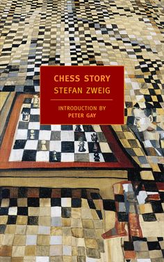 a book cover with an image of a chess board on the floor and words that read,'chess story '