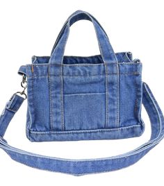 Trendy Mini Denim Crossbody Shoulder Mushroom Bag Expertly crafted with durable denim and a unique mushroom design, this trendy crossbody shoulder bag is a must-have accessory. Designed with dimensions of 8.6in. x 6.2in., it's the perfect size for all your essentials. Stay stylish and organized with this versatile and fashionable bag. Trendy Denim Shoulder Bag With Adjustable Strap, Denim Crossbody Shoulder Bag For School, Denim Crossbody School Bag, Trendy Denim Shoulder Satchel, Trendy Rectangular Denim Shoulder Bag, Casual Denim Rectangular Satchel, Denim Satchel Shoulder Bag With Adjustable Strap, Trendy Denim Satchel For Everyday, Casual Denim Satchel For Travel