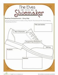 the elves shoemaker worksheet is shown in this graphic file, which includes instructions for