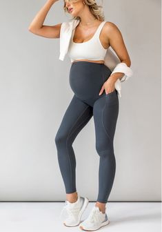 Cool Coal Maternity Workout Clothes, Maternity Workout, Postpartum Leggings, Prego Outfits, Lower Back Support, Postpartum Support, Bra Size Guide, Style Finder, Maternity Leggings