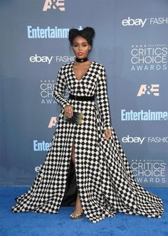 Janelle Monáe #trend Janelle Monae, Janelle Monáe, Hugh Grant, Dream Closets, Jessica Biel, Black And White Style, Justin Timberlake, Choice Awards, Nicole Kidman