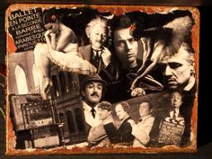 a collage of actors and their roles is shown in an old - fashioned frame