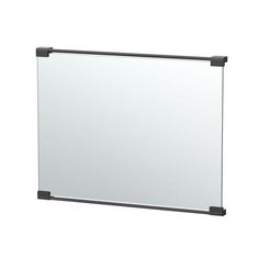 a large white board with black trim on the bottom and an empty one in front