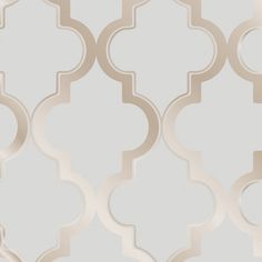 a white and beige wallpaper with an intricate design