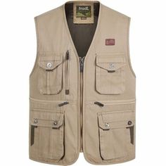 Mens Outdoor Pockets Vest Sleeveless Waistcoat   Condition: 100%  Brand new & High quality  Asian Size: S M L XL 2XL 3XL 4XL  Material: Cotton Color: 4 colors Occasion : Casual, Fashion Dear friend: If you feel difficult to choose the size ,you can feel free to contact us, we will give you some suggestion,but it is for you reference only. Payment   We only accept Paypal:  Auction Item Number, your Full Name and Shipping Address MUST be included in the Escrow payment. All payments are expected wi Sleeveless Solid Outerwear With Pockets, Sleeveless Outerwear For Spring Outdoor Activities, Sleeveless Spring Outerwear For Outdoor, Outdoor Vest With Pockets, Khaki Outdoor Vest For Fall, Outdoor Solid Color Vest With Pockets, Outdoor Activities Vest With Pockets, Outdoor Activities Solid Color Vest With Pockets, Khaki Vest With Side Pockets For Fall