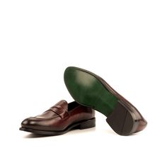 Cayuga Loafers - Q by QS Burgundy Paint, Style Loafers, Men Dress Shoes, The Fine Print, Traditional English, Fine Print, Classic Shoes, Penny Loafers, Green Leather